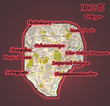 Image Map of Tokyo